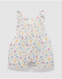 Purebaby - Shirred Jumpsuit -Kids-Babies