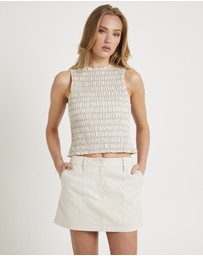 Subtitled - Delmore Shirred  Top