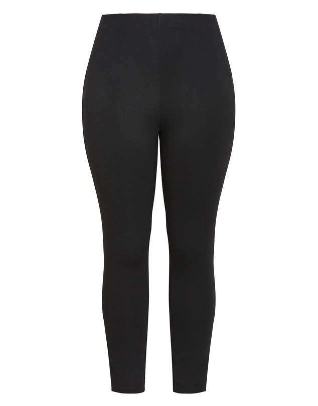 City Chic - Plus size Cora Ponte Legging - black