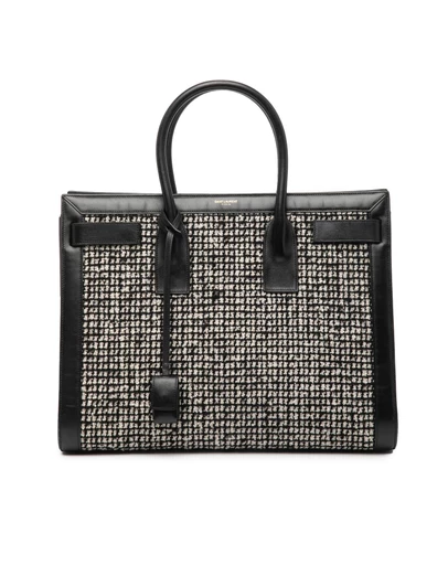 Pre-Loved by Azura Reborn - Pre-Loved Small Tweed Houndstooth Sac De Jour Satchel
