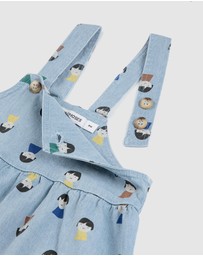 Bobo Choses - Game Pawns All Over Light Denim Overalls - Babies