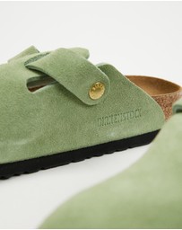 Birkenstock - Boston Soft Footbed Narrow Suede Leather Clogs