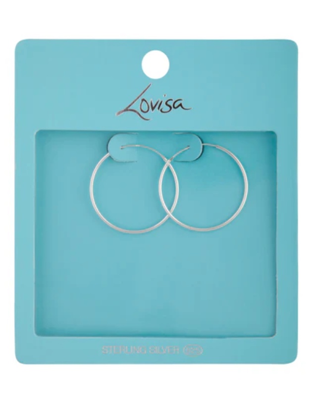 Lovisa - Sterling Silver Fine 3cm Hoop Earrings