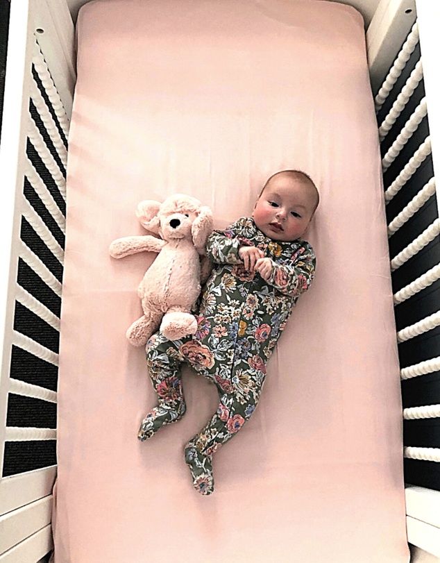 SILK MAGNOLIA - Pure Silk Fitted Bassinet and Cot Sheets