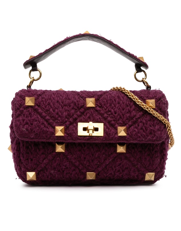 Pre-Loved by Azura Reborn - Pre-Loved Large Knit Roman Stud Satchel