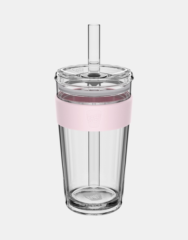 KeepCup - Longplay Cold Cup 16oz Reusable Coffee Cup with Boba Straw Lid
