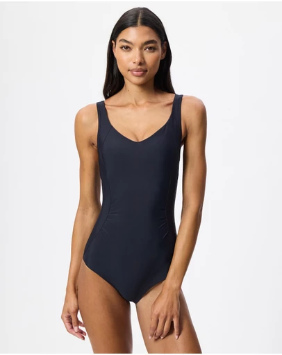 Speedo - Shirred Tank One Piece Swimsuit