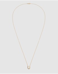 Elli Jewelry - Necklace Crystal Horseshoe 925 Sterling Silver Gold-Plated
