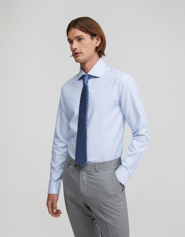 Oxford - Trafalgar Cotton Striped Shirt
