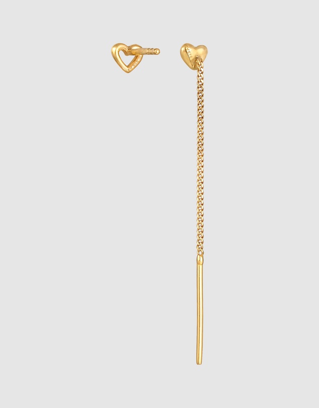Elli Jewelry - Earrings Stud Set Heart Studs in 925 Sterling Silver Gold Plated