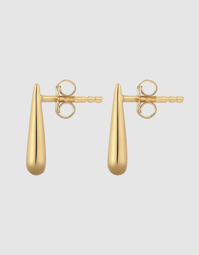 Elli Jewelry - Teardrop Stud Earrings in Gold-Plated 925 Silver
