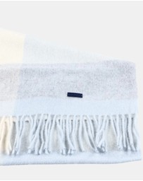 Henry Bucks - HENRY BUCKS Merino Wool Check Scarf BLUE MULTI