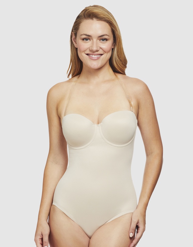 Cupid Fine Shapewear - Shape Away® Padded Cup Strapless Shapewear Bodysuit
