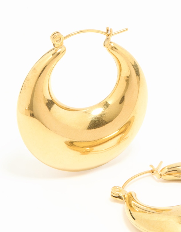 Lovisa - Waterproof Gold Plated Stainless Steel Chunky Hoop Earrings