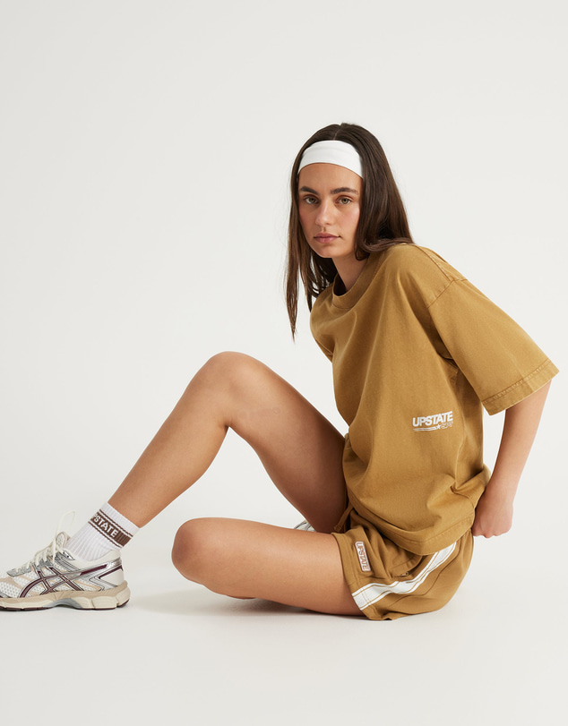 Upstate - Transit T-Shirt - Toffee/Snow Wash