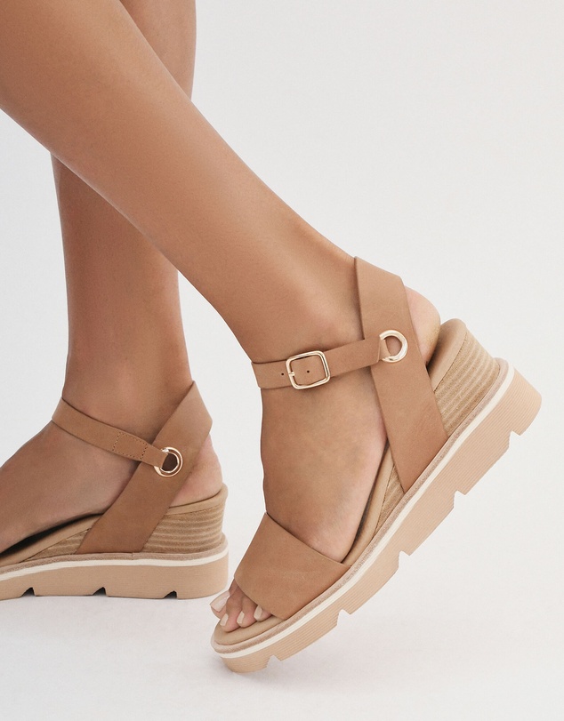 Jo Mercer - Katie Mid Heel Wedge Sandals