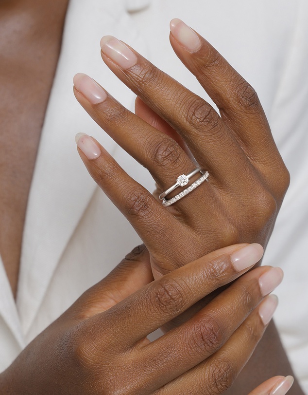 Elli Jewelry - Duet Pavé Ring in 925 Silver