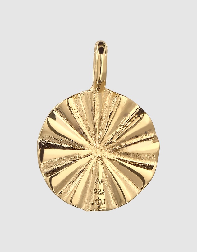 Elli Jewelry - Sunburst Pendant in Gold-Plated 925 Silver