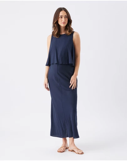 Ripe Maternity - Lena Linen Nursing Dress