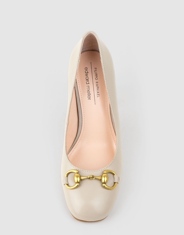 Edward Meller - BAILEY85 Block Heel Pump with Trim