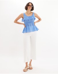 Amelius - Lorena Peplum Ruffle Top