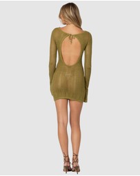 EDIKTED - Back Cut Out Crochet Mini Dress
