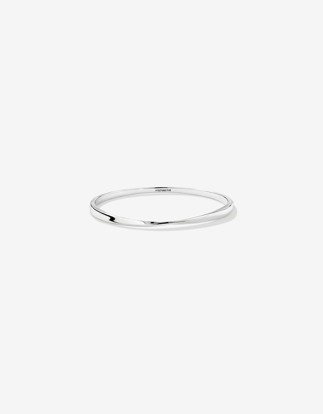 Michael Hill - Polished Oval Twist Bangle in Sterling Silver