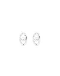 Ichu - Oval'd Pearl Stud Earrings