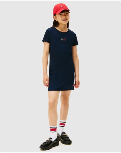 Tommy Hilfiger - Straight Punto Dress SS - Teens