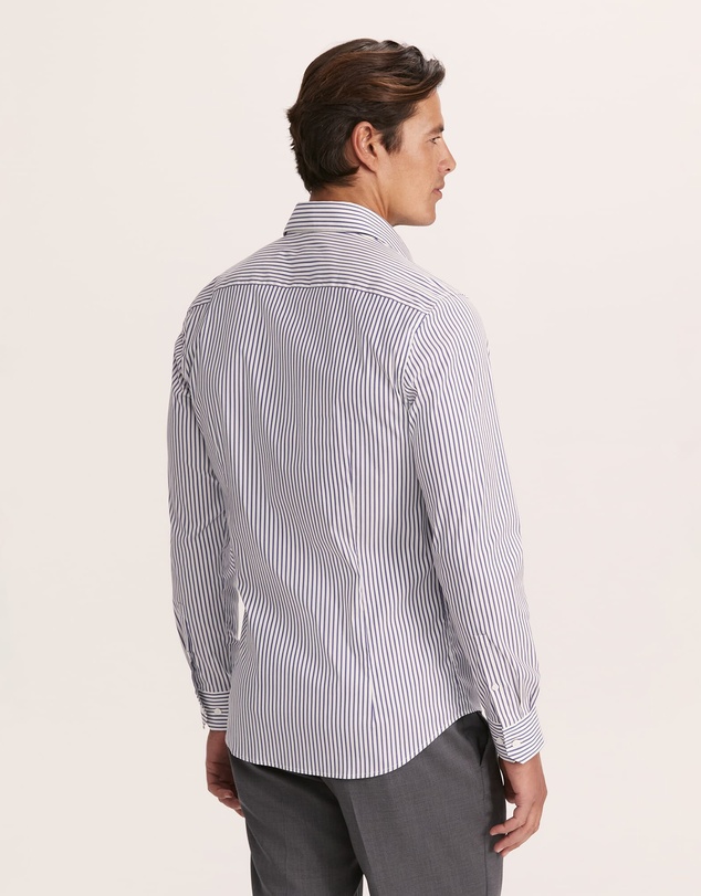 SABA - Calvin Long Sleeve Slim Stripe Shirt