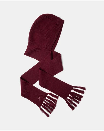 Damson Madder - Tassel Hooded Scarf