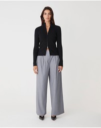 Forcast - Blake Ribbed Zip Cardigan