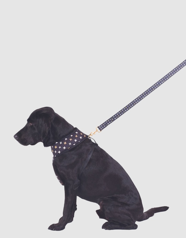 Mog & Bone - Neoprene Dog Harness - Black Metallic Cross Print