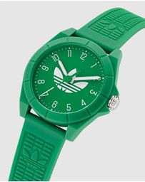 adidas Originals - Project Four 41mm Green Dial and Resin Strap Analogue Watch