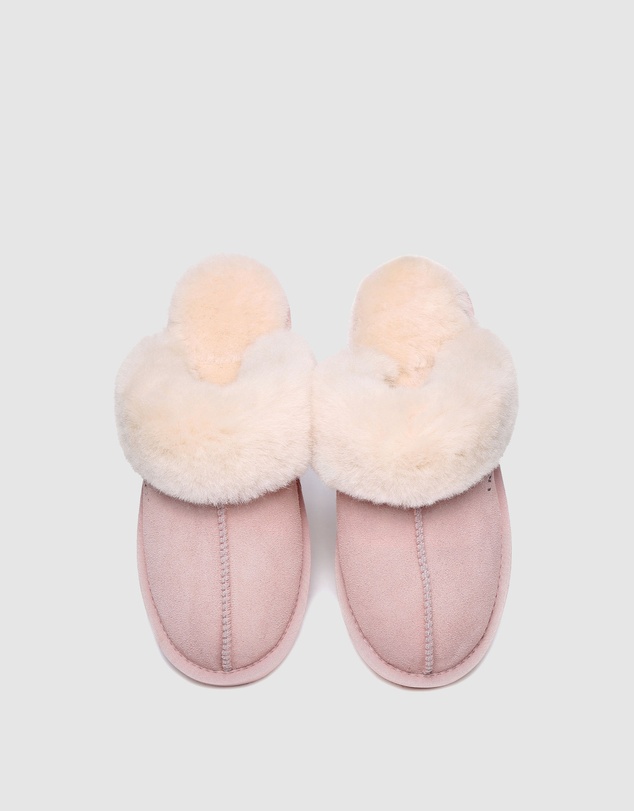 EVERAU - Australian Shepherd Ugg Muffin Slipper Cow Suede Upper House Shoes