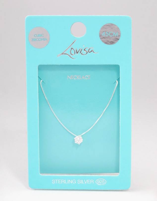 Lovisa - Sterling Silver Classic Claw Pendant Necklace