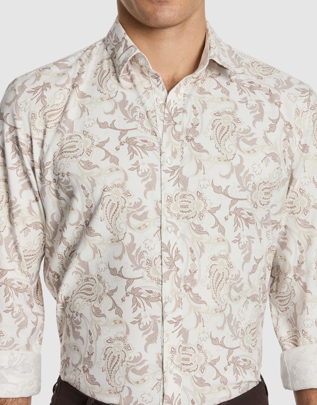 yd. - Valencia Slim Paisley Shirt