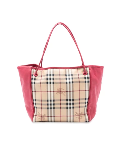 Pre-Loved by Azura Reborn - Pre-Loved Small Leather Trimmed Haymarket Check Coated Canvas Canterbury Tote