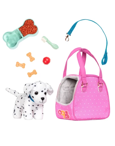 Our Generation - 6 Inch Dalmatian Pup with Bag and Accessories