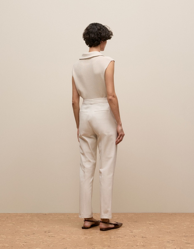 Trenery - Cotton Bi-stretch Pant in Stone