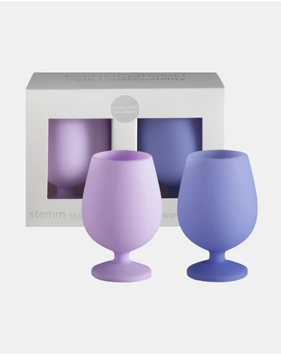 porter green - stemm | silicone unbreakable wine glasses