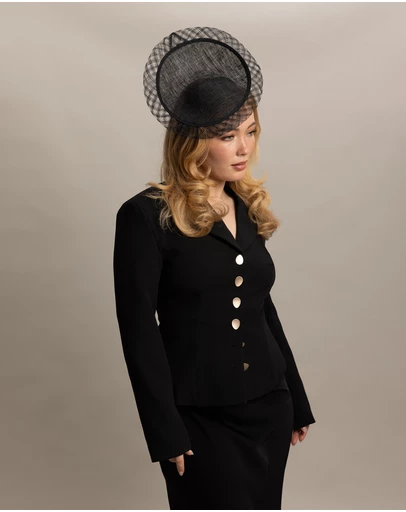 Morgan & Taylor - Kate Fascinator in Black