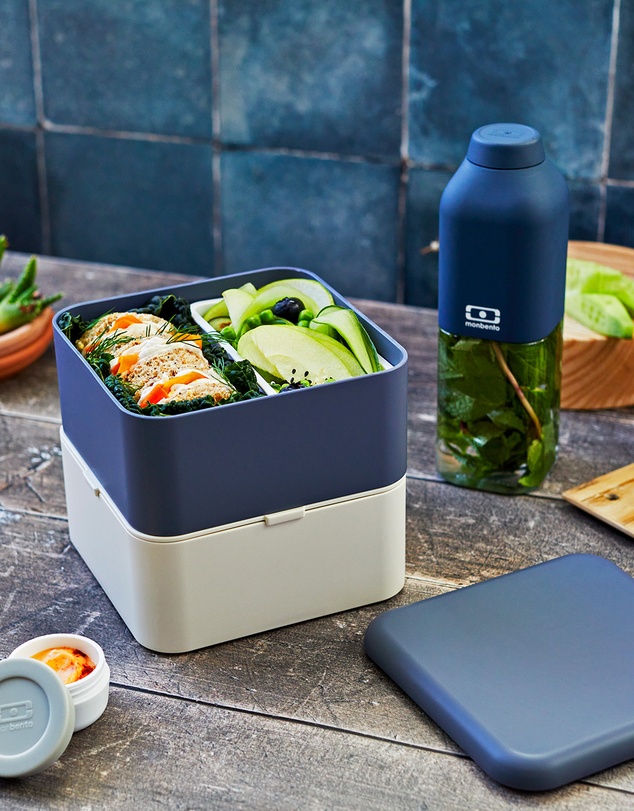 Monbento - Monbento Mb Square Bento Box - Blue Natural