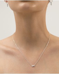 SAINT VALENTINE - Two Of A Kind Heart Necklace - Silver