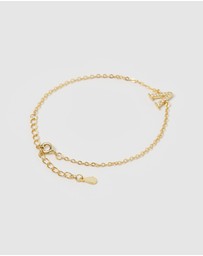 Izoa - Crystal Letter V Bracelet