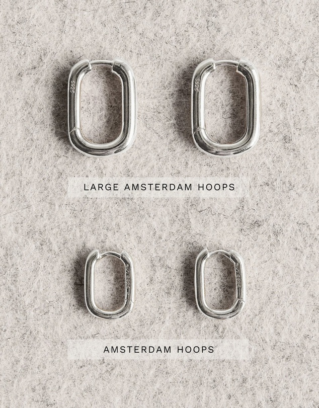 SAINT VALENTINE - Amsterdam Large Hoops - Silver