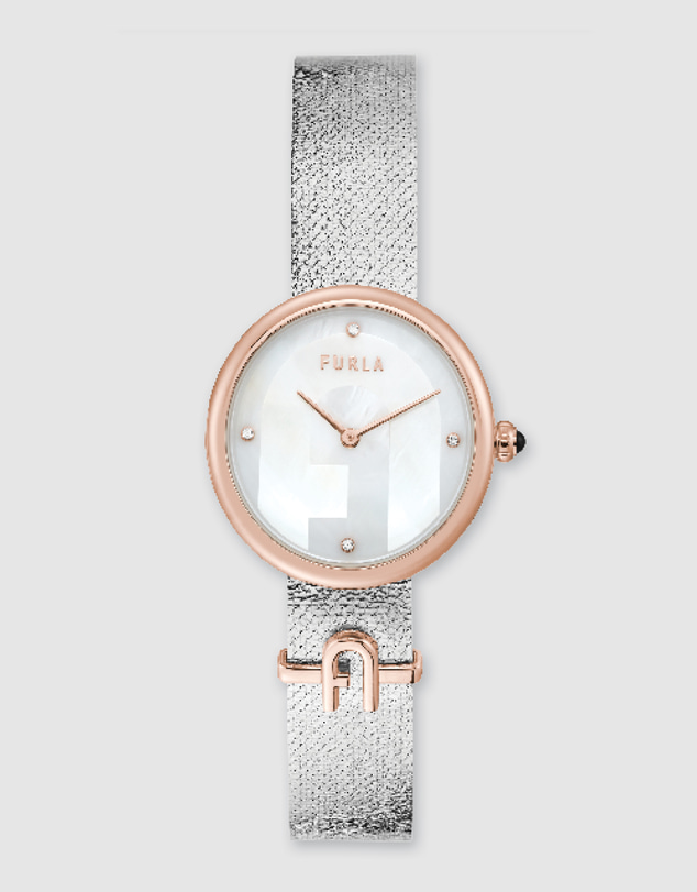 Furla - Furla Small Logo - Silver Tone