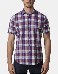 Abelard - Scarpe Seersucker Check Classic Fit Shirt