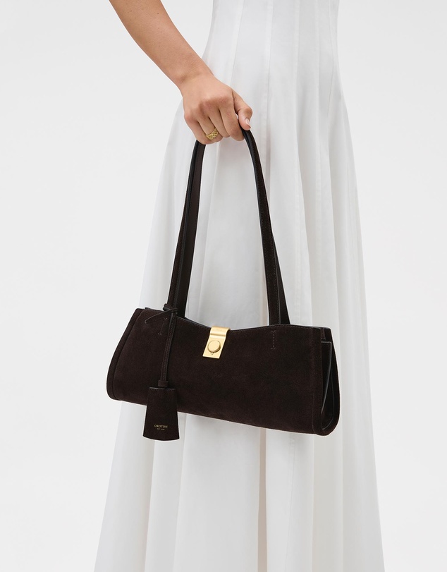 Oroton - Mille Baguette Suede Bag