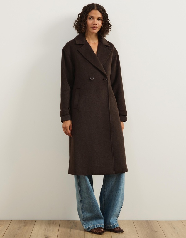 Atmos&Here - Layla Wool Blend Double Breasted Coat